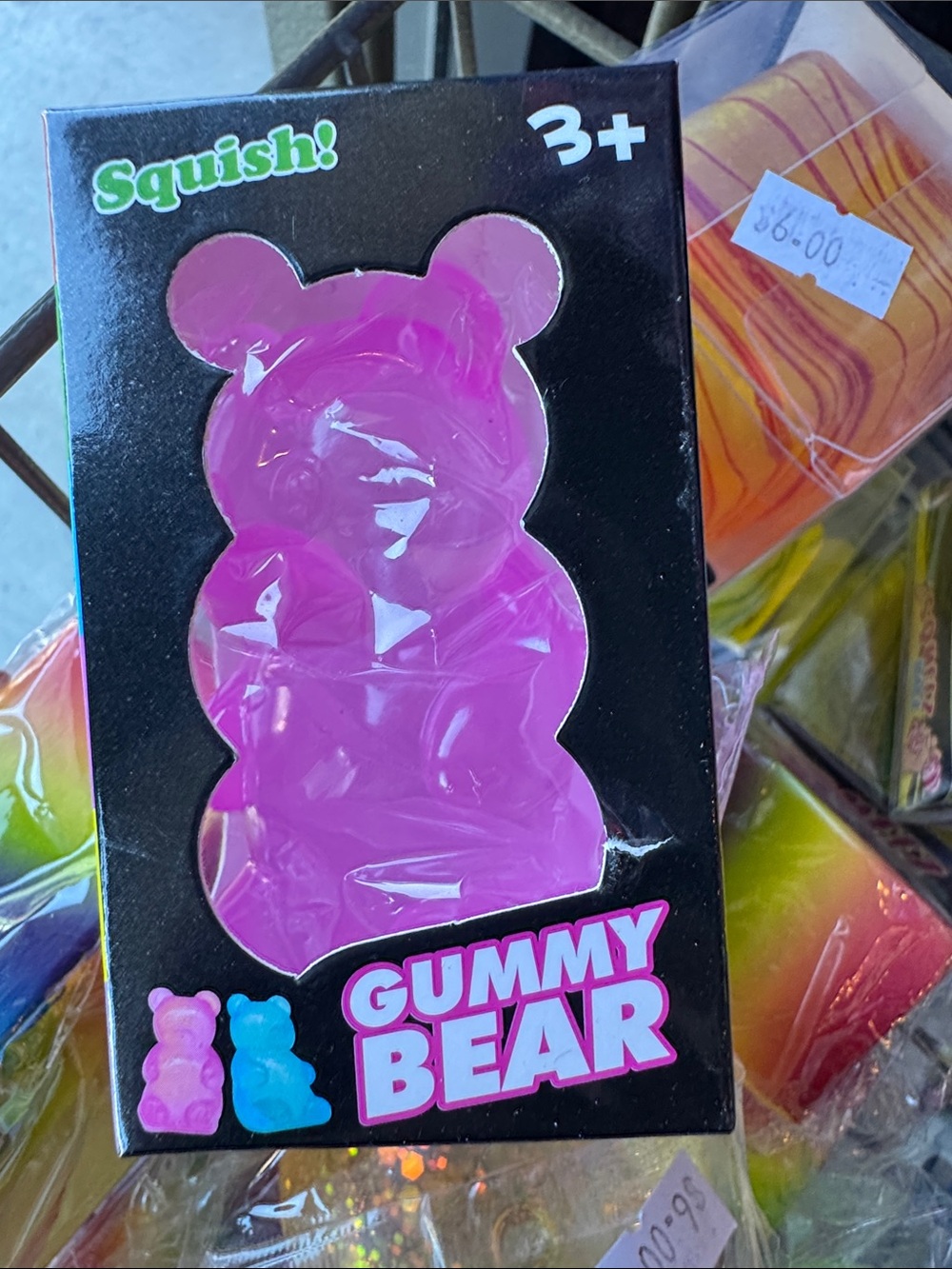 Translucent pink  Gummy Bear squishy